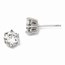 Sterling Silver 6.5 mm Zirconia Stud Earrings