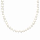 Sterling Silver 7-8 mm White Freshwater Cultured Pearl Necklace