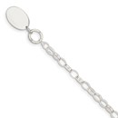 Sterling Silver 7 mm Fancy Oval Disc Bracelet