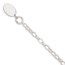 Sterling Silver 7 mm Fancy Oval Disc Bracelet