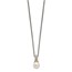 Sterling Silver 8-9 mm FWC Pearl Chain Slide Necklace