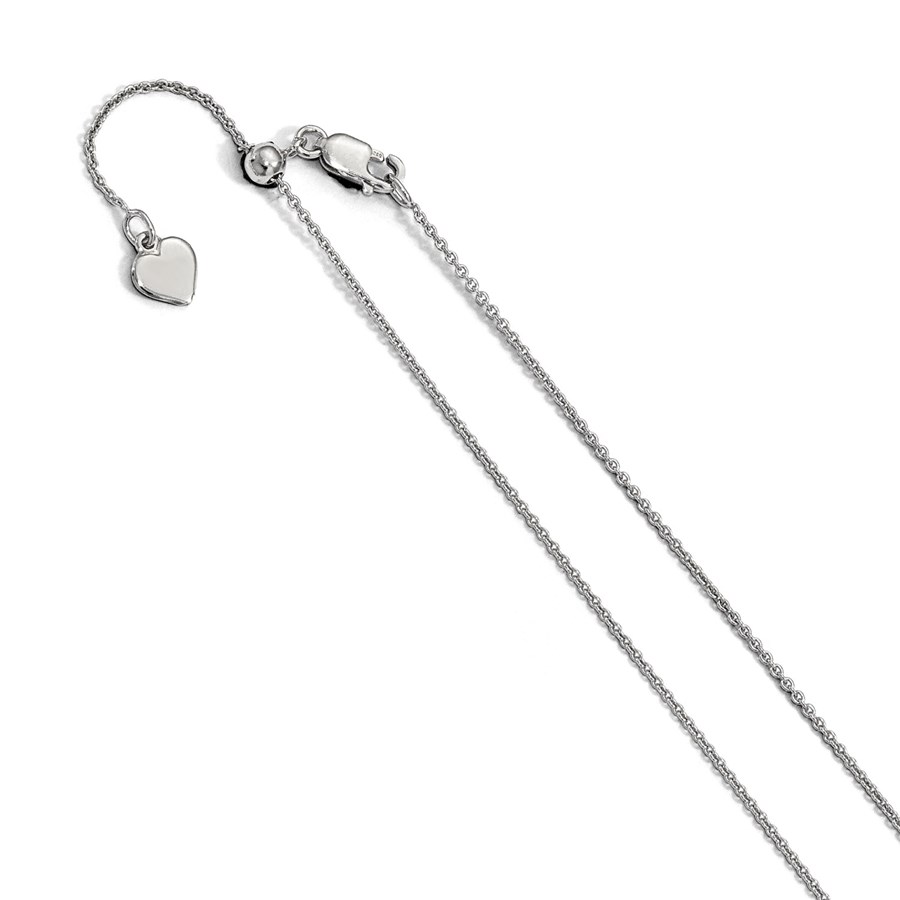 Sterling Silver .95 mm Adjustable Rolo Chain - 30 in.