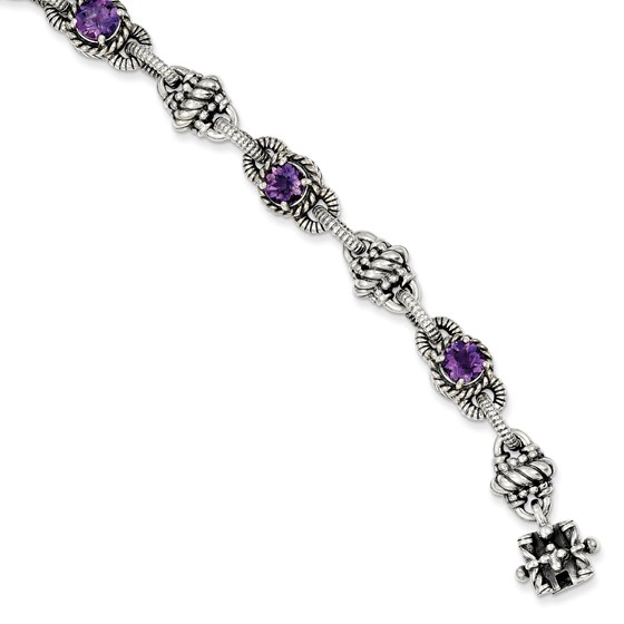 Sterling Silver Amethyst Bracelet