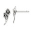 Sterling Silver Antiqued Calla Lily Post Earrings - 49 mm