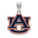Sterling Silver Auburn University Medium Enamel Pendant