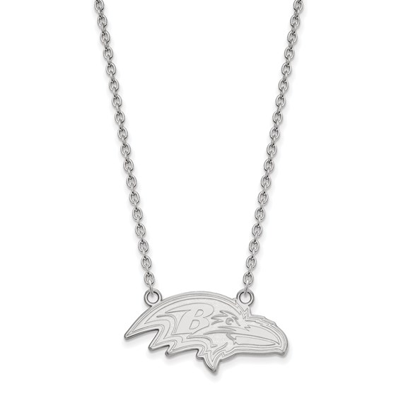 Sterling Silver Baltimore Ravens Large Pendant Necklace Sterling Silver Baltimore Ravens Large Pendant Necklace