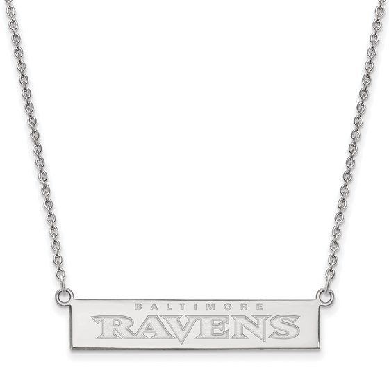 Sterling Silver Baltimore Ravens Small Bar Necklace Sterling Silver Baltimore Ravens Small Bar Necklace