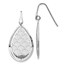 Sterling Silver Brushed Laser Cut Dangle Earrings - 44 mm