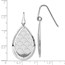 Sterling Silver Brushed Laser Cut Dangle Earrings - 44 mm