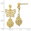 Sterling Silver Butterfly Post Dangle Earrings - 29.3 mm