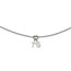 Sterling Silver Cabled Cross Knot Dangle Charm Necklace - 17 in.
