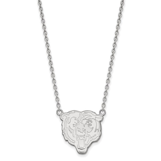 Sterling Silver Chicago Bears Large Pendant Necklace Sterling Silver Chicago Bears Large Pendant Necklace