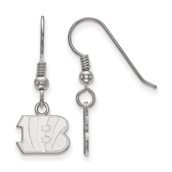Sterling Silver Cincinnati Bengals XS Dangle Earring Wire Sterling Silver Cincinnati Bengals XS Dangle Earring Wire