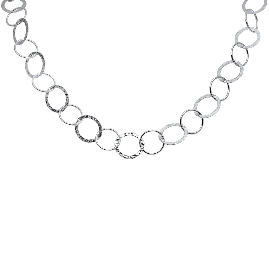 Buy Sterling Silver Circle Link Necklace APMEX