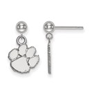 Sterling Silver Clemson University Earrings Dangle Ball Jewelry