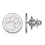 Sterling Silver Clemson University Lapel Pin