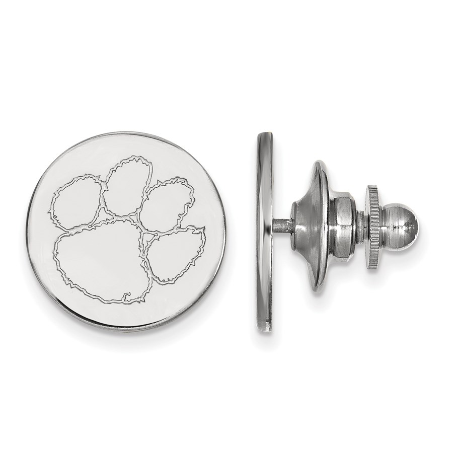 Sterling Silver Clemson University Lapel Pin