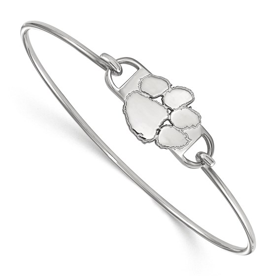 Sterling Silver Clemson University Wire Bangle Sterling Silver Clemson University Wire Bangle