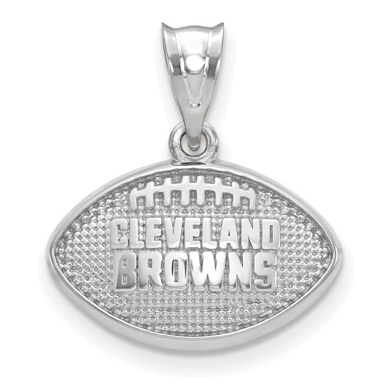 Sterling Silver Cleveland Browns Football with Logo Pendant Sterling Silver Cleveland Browns Football with Logo Pendant