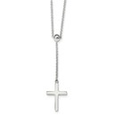 Sterling Silver Cross Adjustable Necklace - 23.5 in.