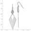 Sterling Silver Crystal Diamond Shape Dangle Earrings - 59 mm