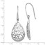 Sterling Silver Cut-out Teardrop Dangle Earrings - 49 mm