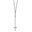 Sterling Silver CZ 16in Cross Necklace - 16 in.