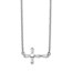 Sterling Silver CZ Cross Necklace - 18 in.
