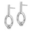 Sterling Silver CZ Diamond-Cut Post Dangle Earrings - 34.09 mm