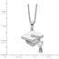 Sterling Silver CZ Graduation Cap Necklace - 17.5 in.