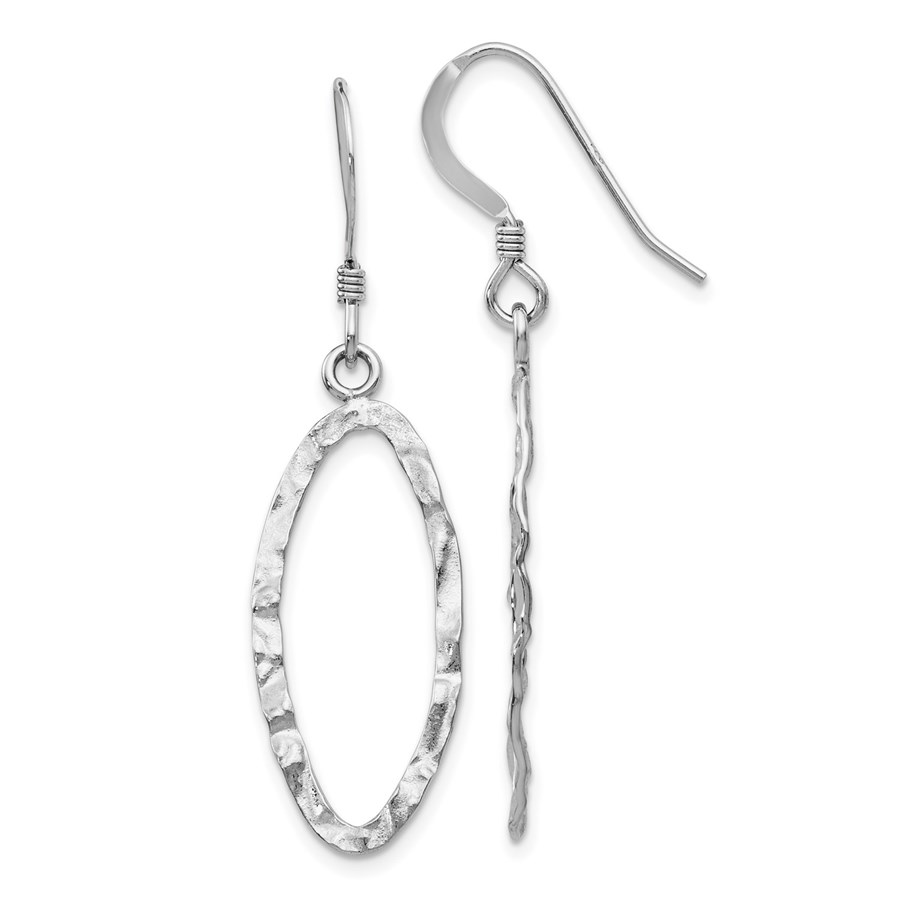 Sterling Silver D/C Shepherd Hook Dangle Earrings - 43 mm