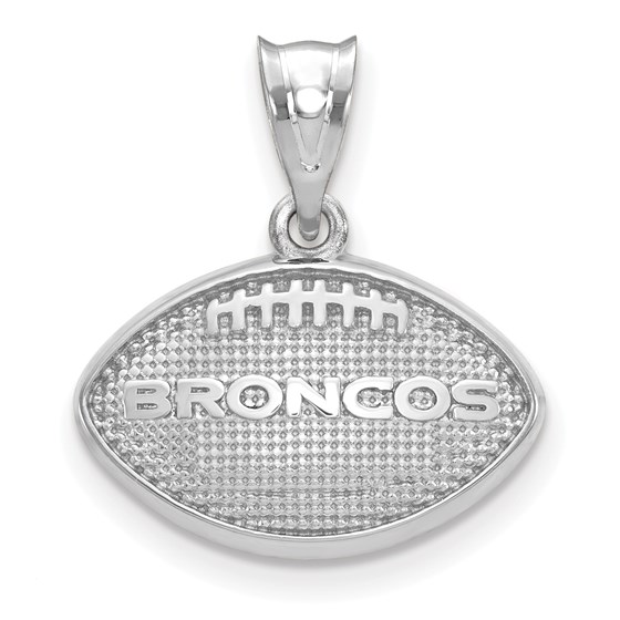 Sterling Silver Denver Broncos Football with Logo Pendant Sterling Silver Denver Broncos Football with Logo Pendant