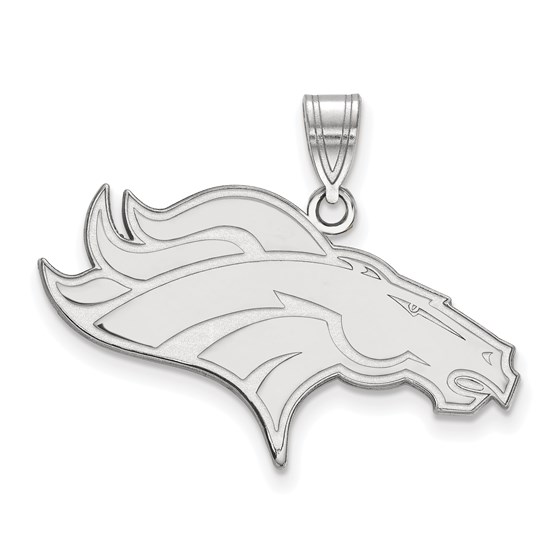Sterling Silver Denver Broncos Large Pendant Sterling Silver Denver Broncos Large Pendant