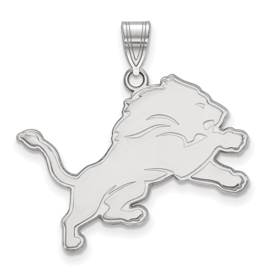 Sterling Silver Detroit Lions Large Pendant Sterling Silver Detroit Lions Large Pendant