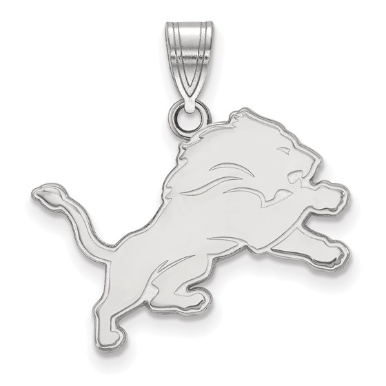 Sterling Silver Detroit Lions Medium Pendant Sterling Silver Detroit Lions Medium Pendant