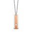 Sterling Silver Dogtag w/Rose-tone Cross Necklace - 17 in.