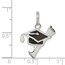 Sterling Silver Enamel Graduation Cap & Diploma Charm