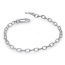 Sterling Silver Fancy Rolo Chain 7" Bracelet