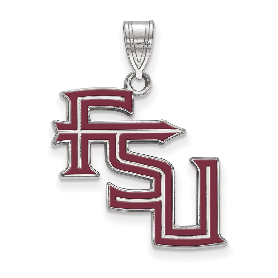 Sterling Silver Florida State University Enamel Pendant