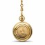 Sterling Silver Gilded Rope Chain U.S. Eagle Dollar Pendant Watch