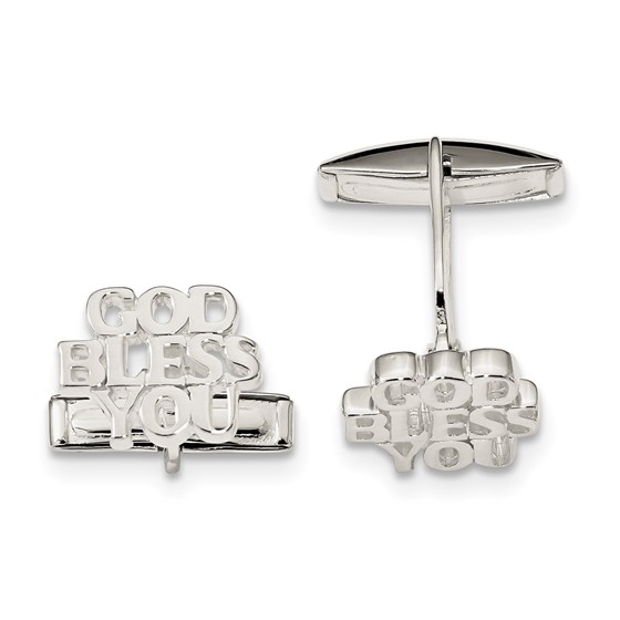 Sterling Silver God BLESS YOU Cuff Links Sterling Silver God BLESS YOU Cuff Links