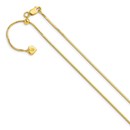 Sterling Silver Gold plated 1.2 mm Square Snake Chain - 22 in.