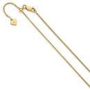 Sterling Silver Gold-plated 1.25 mm Round Box Chain - 22 in.