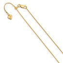 Sterling Silver Gold-plated 1 mm Square Snake Chain - 22 in.