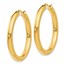 Sterling Silver Gold-plated 3.5mm Tube Earrings - 33 mm