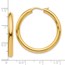 Sterling Silver Gold-plated 3.5mm Tube Earrings - 33 mm