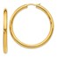 Sterling Silver Gold-plated 3.5mm Tube Earrings - 42 mm