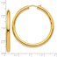 Sterling Silver Gold-plated 3.5mm Tube Earrings - 42 mm