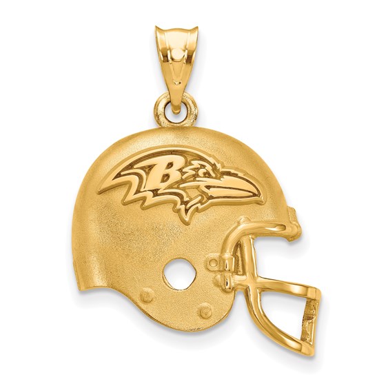 Sterling Silver Gold-plated Baltimore Ravens Helmet Pendant Sterling Silver Gold-plated Baltimore Ravens Helmet Pendant