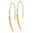 Sterling Silver Gold-plated Brushed Earrings - 55 mm